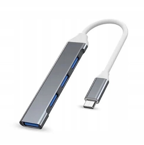 Hliníkový Usb Hub 3.1 Usb-c 4 Usb Porty Pro Notebook A Smartphone Otg