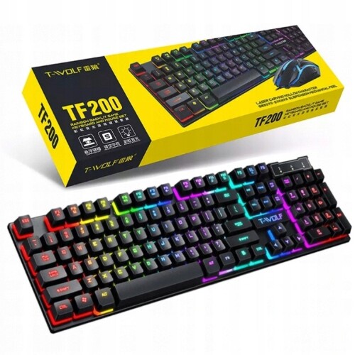 2 x Rgb Klávesnice Pro Hráče Herní Podsvícená Led Mechanická