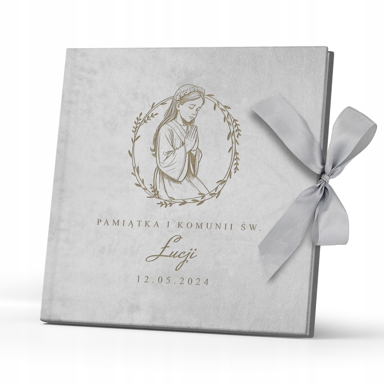 2 x Fotoalbum pro dítě Velurová památka na přijímání Dárek Gravírování Grat