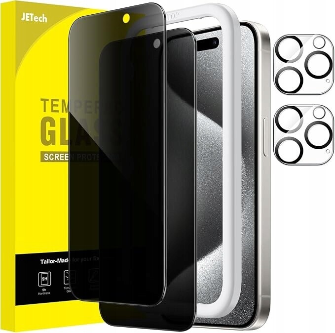 2X S Privátním Filtrem Sklo Na Displej Pro Iphone 15 Pro 6,1