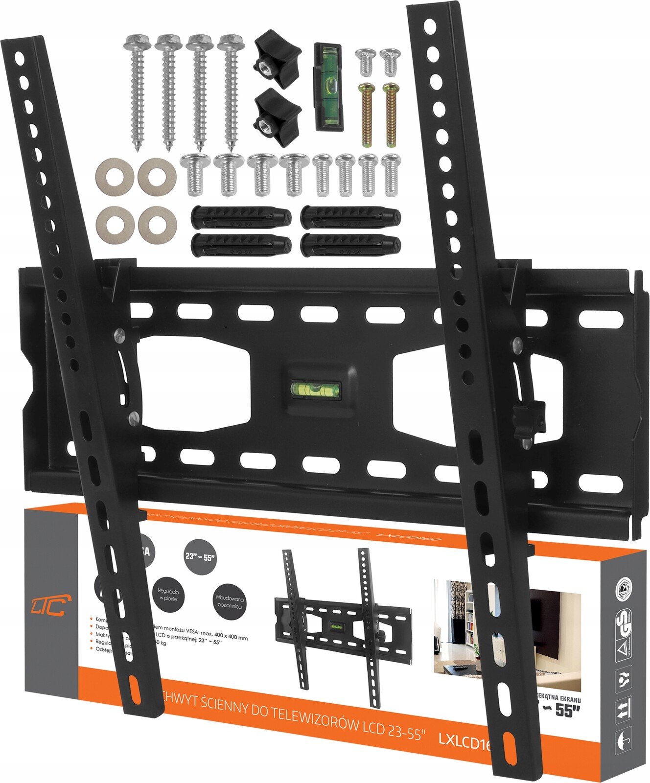 2 x nástěnný držák pro LCD Ltc LXLCD160 23`'-55`` max 50 kg