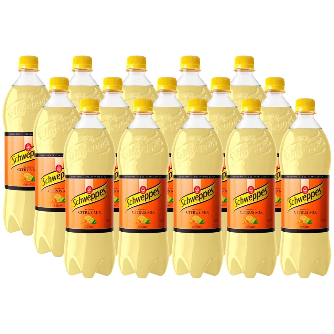 Schweppes Citrus Mix Sycený nápoj 0,85 lx 1 5 kusů