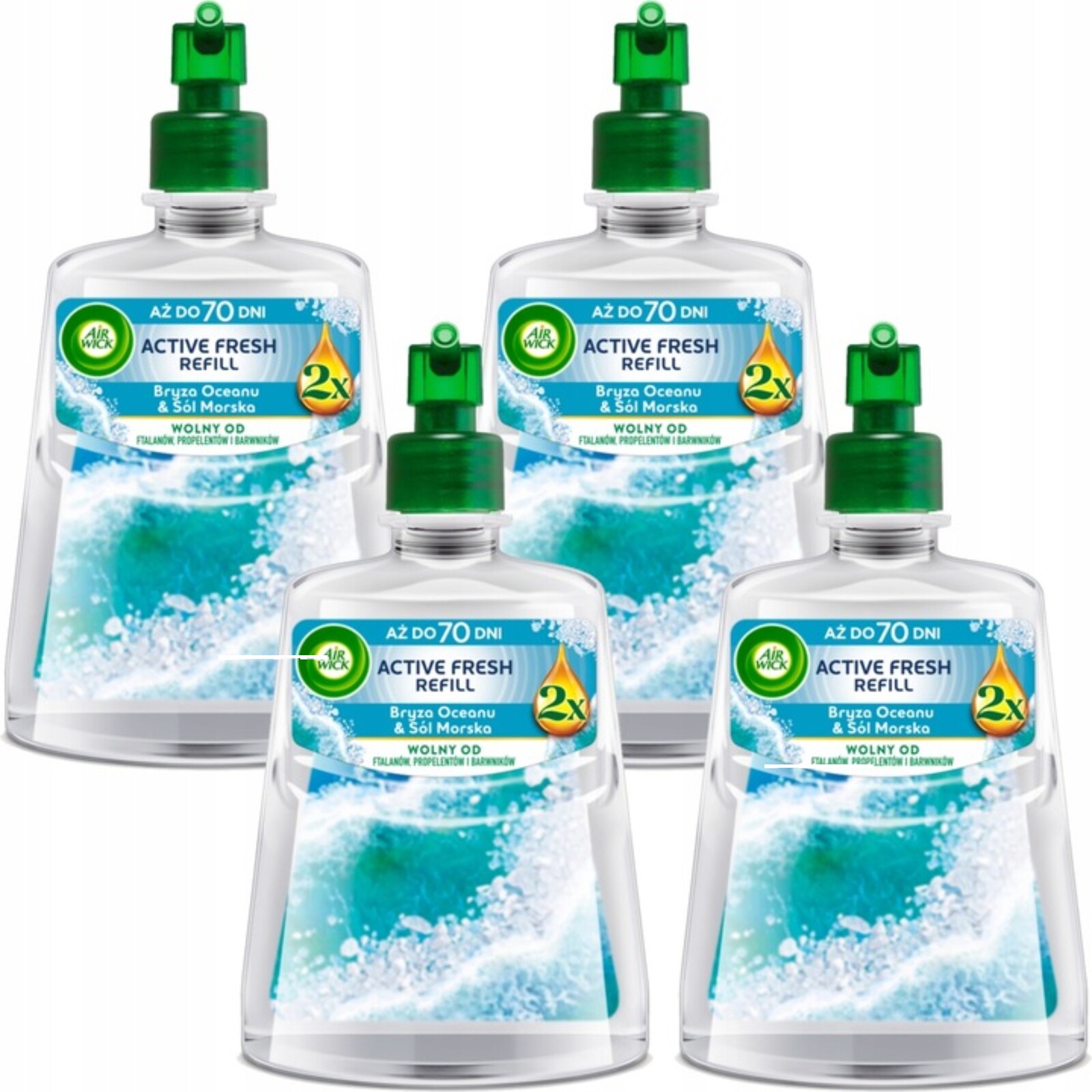 Air Wick Active Fresh refill Bryza Oceanu & Mořská sůl 228 ml x4