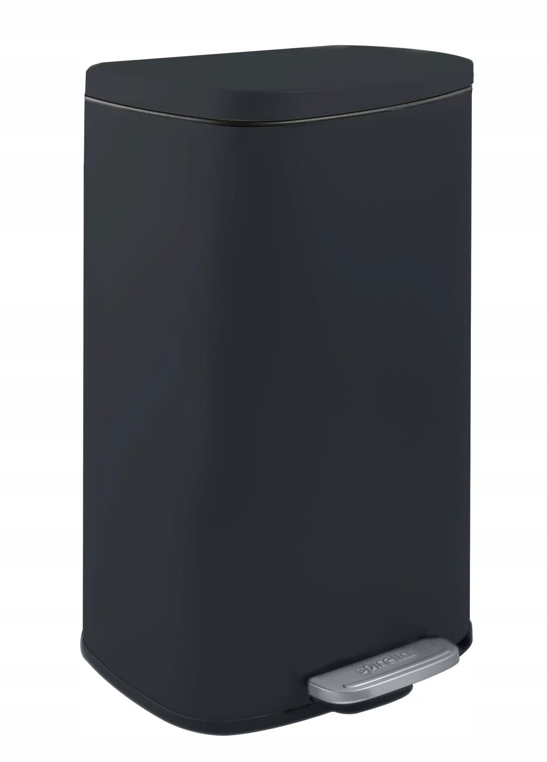 Spirella pedálový odpadkový koš Akira, matná černá ocel, soft-close, 50 L