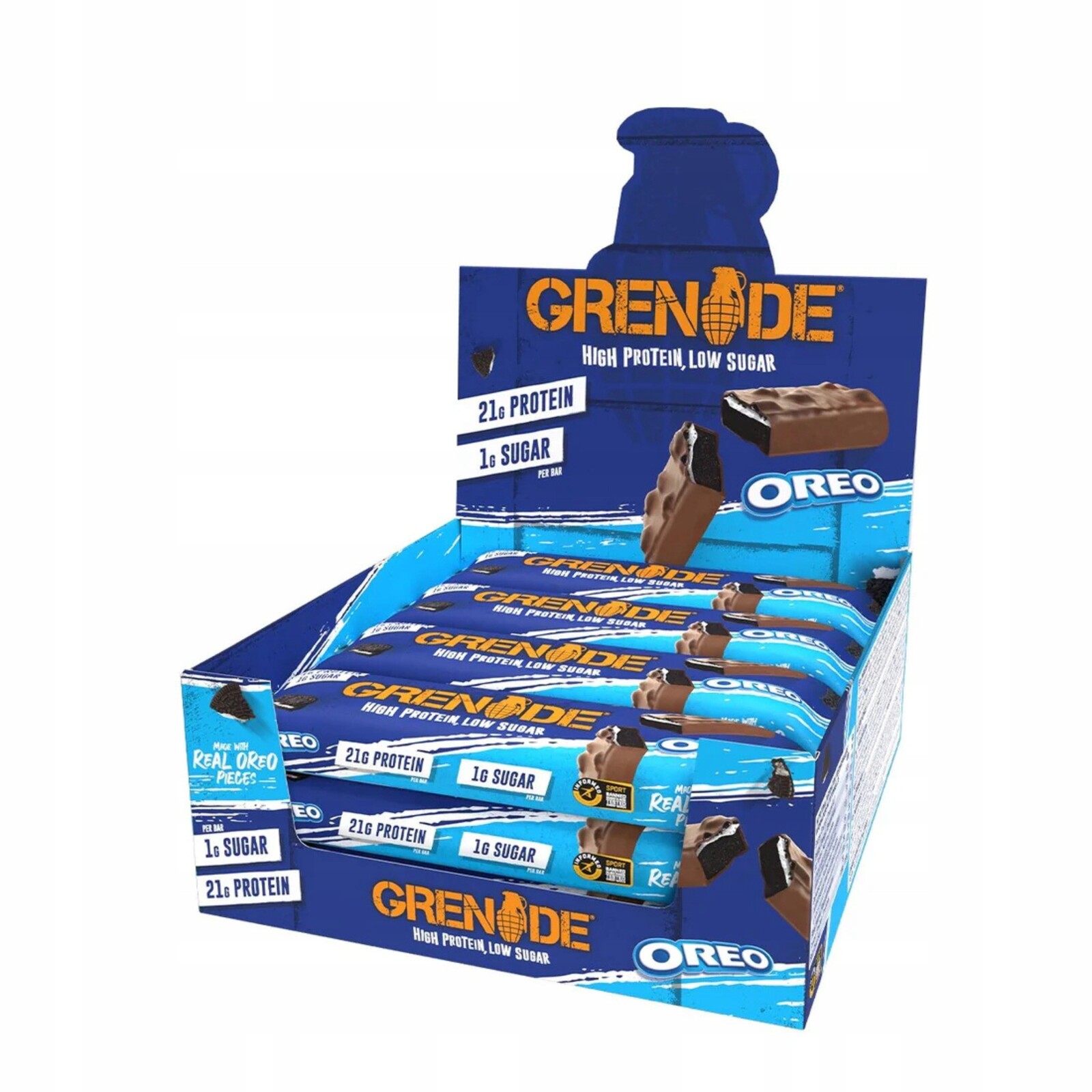 Proteinová Tyčinka Grenade Protein Bar 12x60g Nízký obsah cukru Muscle Powe