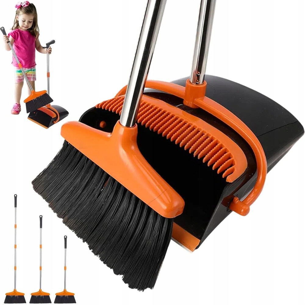 Sada Metly Na Tyči S Lopatkou Na Úklid A Zametání 2V1