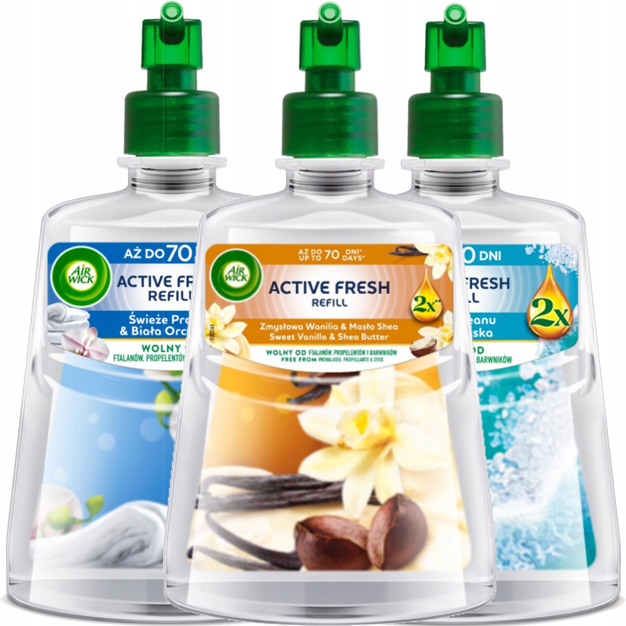 Air Wick Active Fresh osvěžovač náplň MIX 228 ml x3