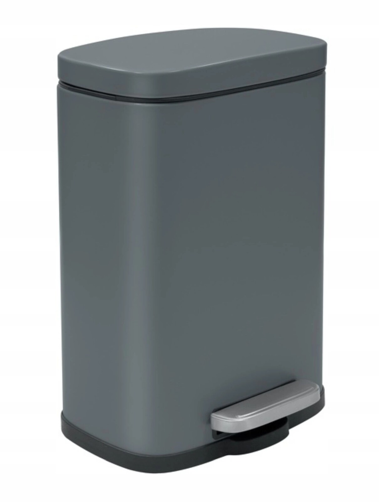 Spirella pedálový odpadkový koš Akira, matná šedá ocel, soft-close, 12 L