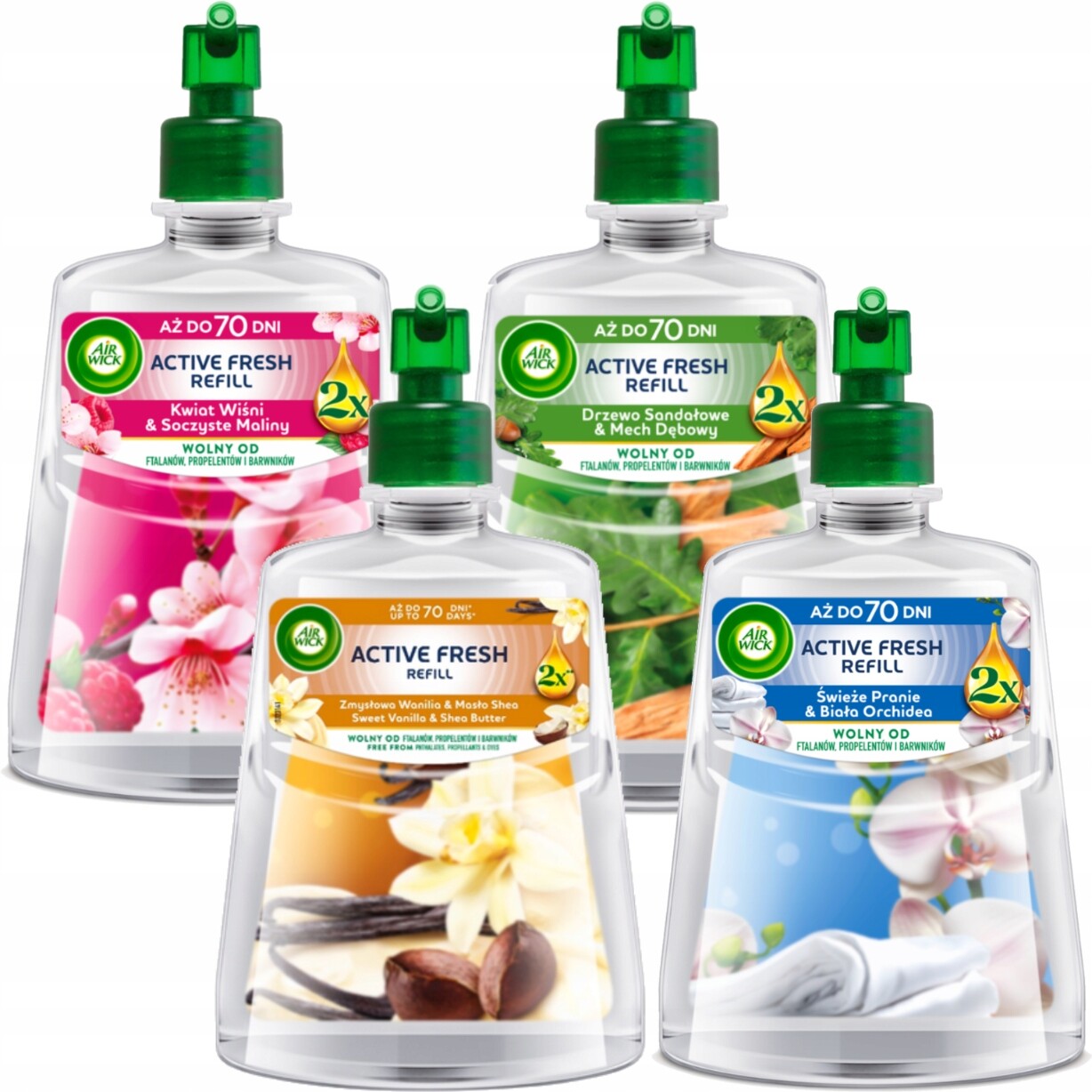 Air Wick Active Fresh MIX Sada Náplní Do Osvěžovače Vzduchu 4 X 228 ML