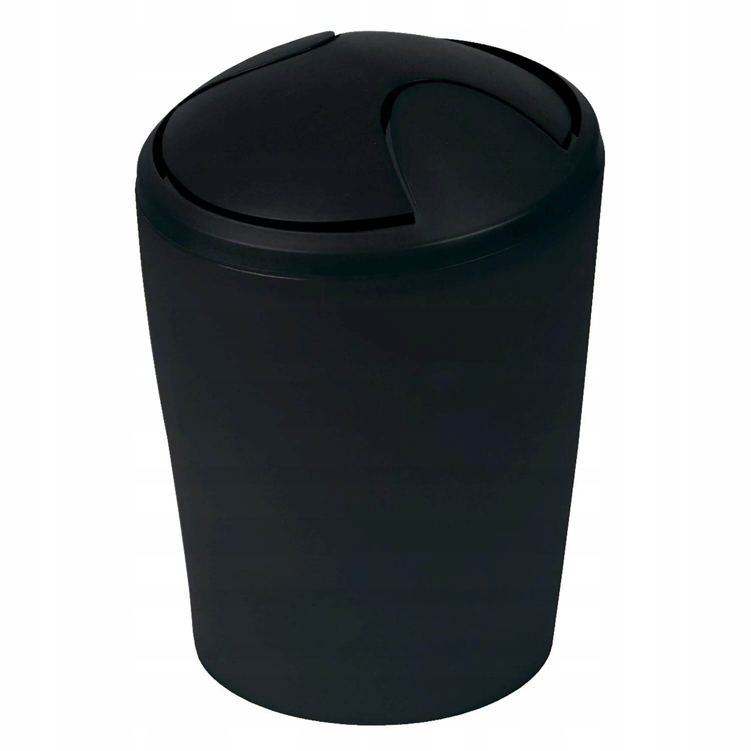 Spirella výklopný odpadkový koš Move, černý plast, 5 L