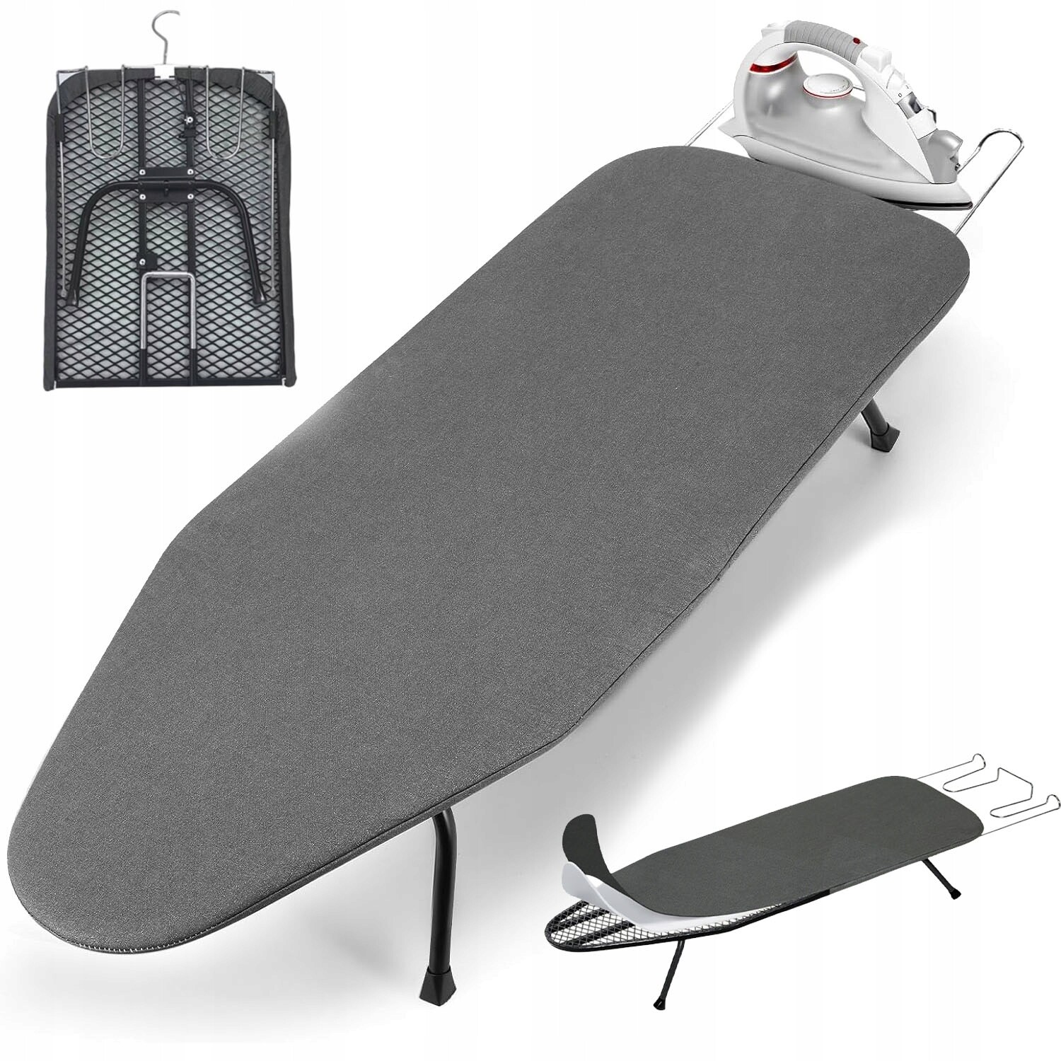 Mini Žehlicí Prkno Na Psací Stůl, Skládací Konstrukce Z Uhlíkové Oceli