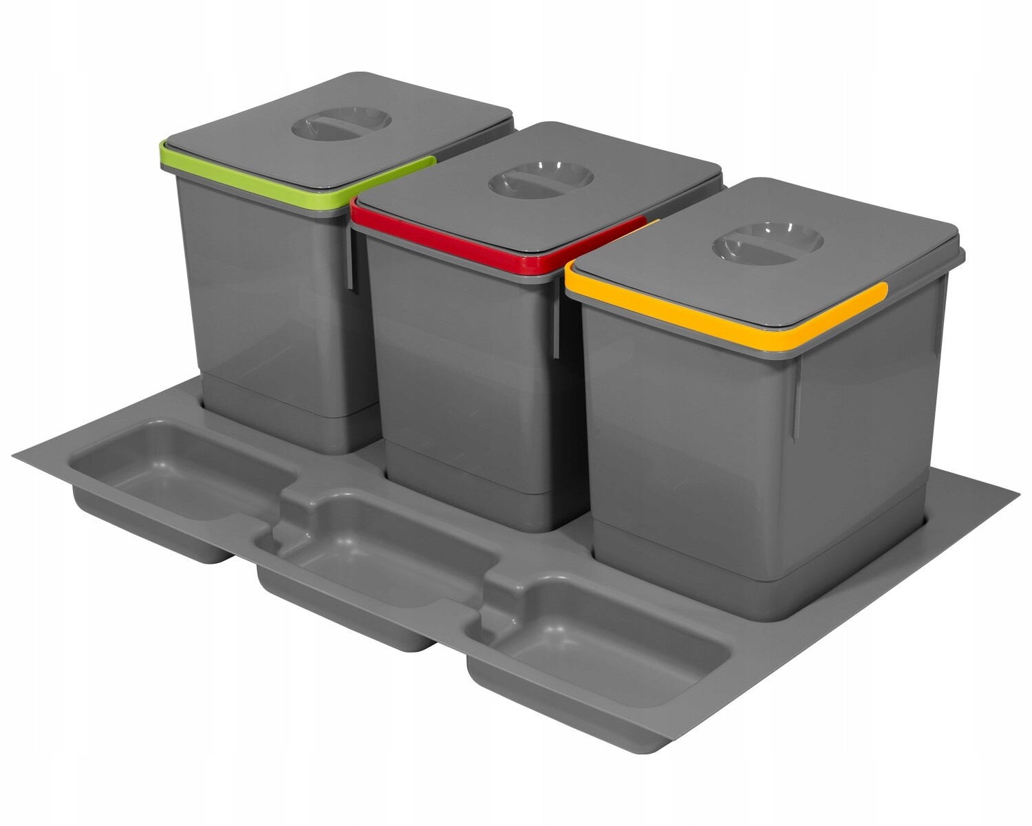 Koš Segregator 800 MM Na Odpadky Rubio 3x15L Antracit Amix Vložka Nádoby