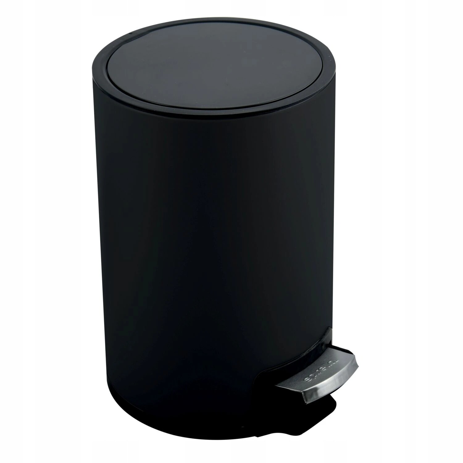 Spirella pedálový odpadkový koš Riku, černá, ocel, 5 L