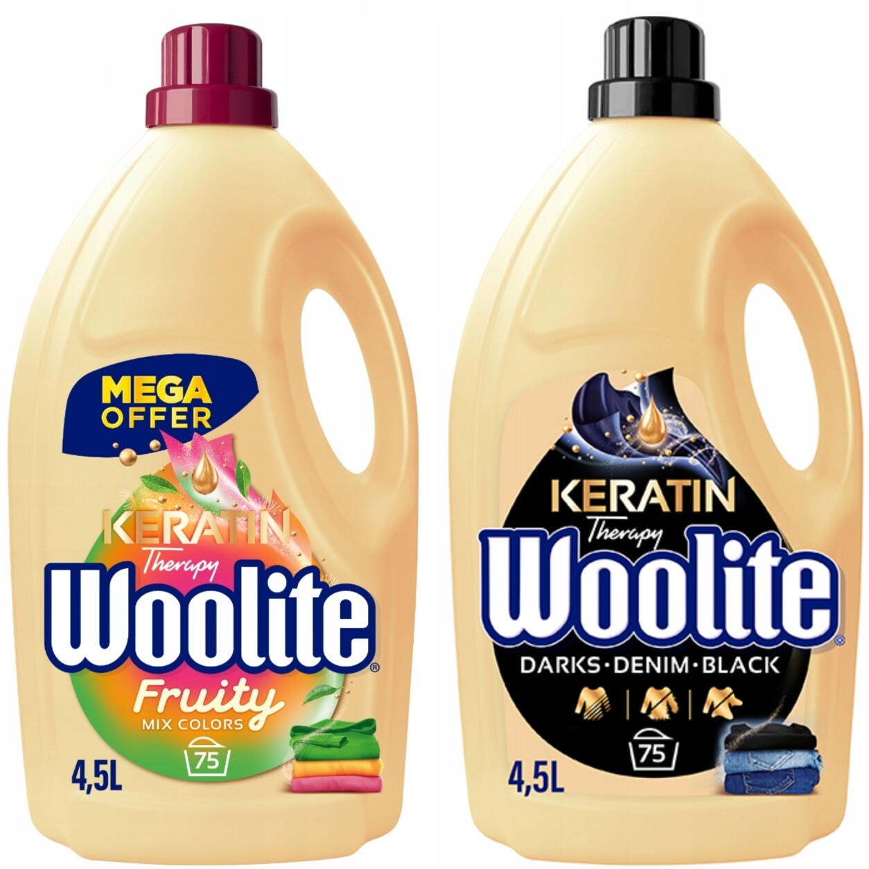 Woolite Sada Tekutého Pracího Prostředku Na Barvu 4,5 L A Černého Pracího Prostředku 4,5 L