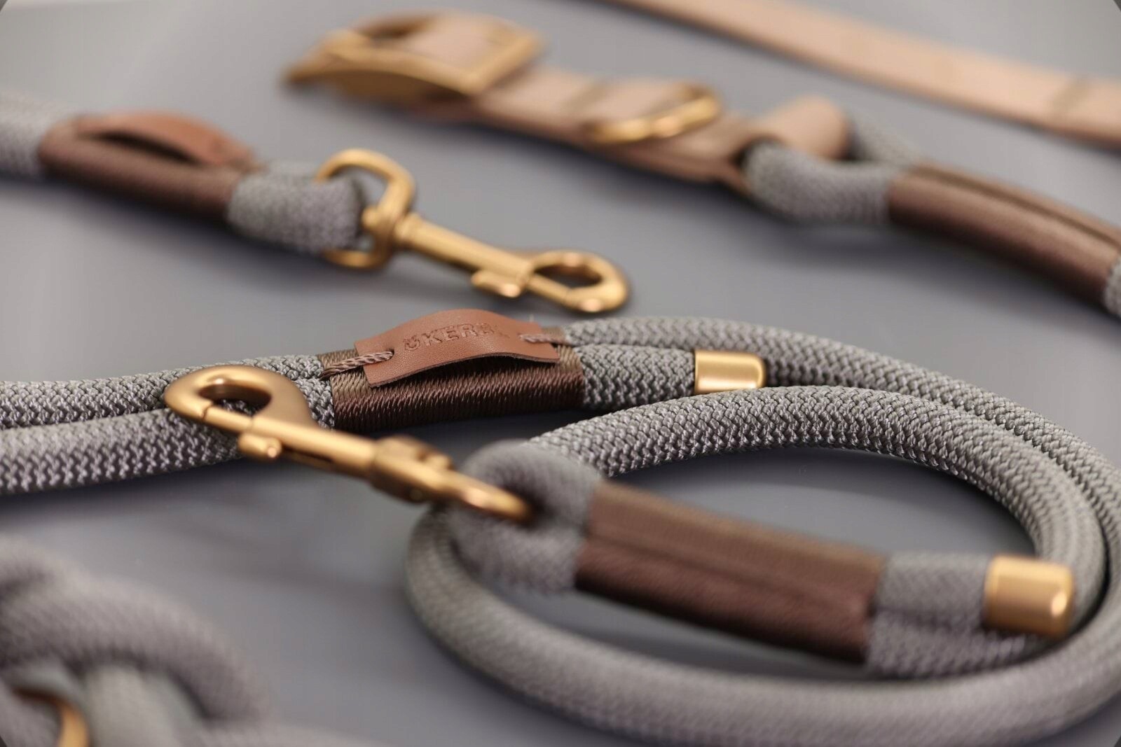 Vodítko pro psa Monte Carlo, 200 cm x 12 mm, šedohnědá, Kerbl