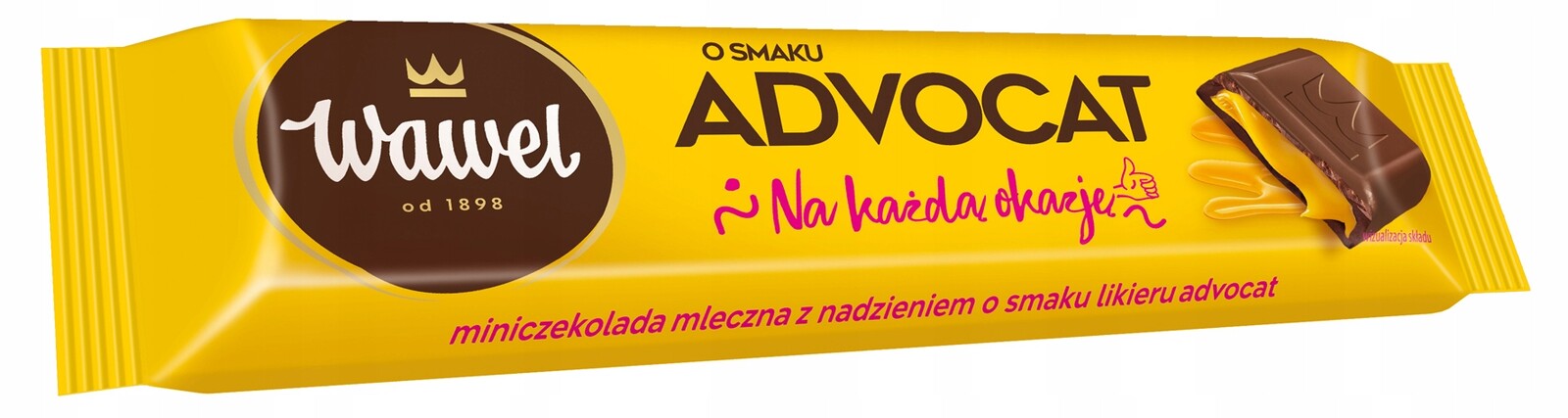 Wawel Tyčinka z mléčné čokolády s náplní s příchutí Advocat 39 g