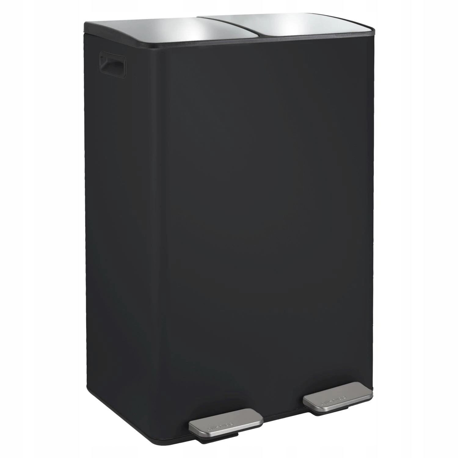 Spirella pedálový odpadkový koš na tříděný odpad Aliya, matná černá ocel, 2