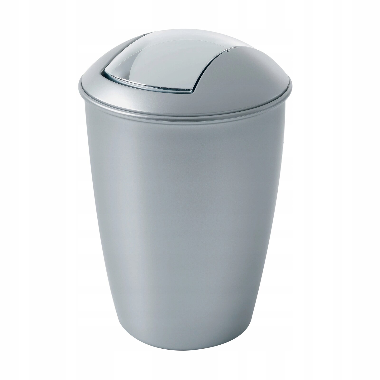 Spirella výklopný odpadkový koš Atlanta, stříbrný plast, 5 L