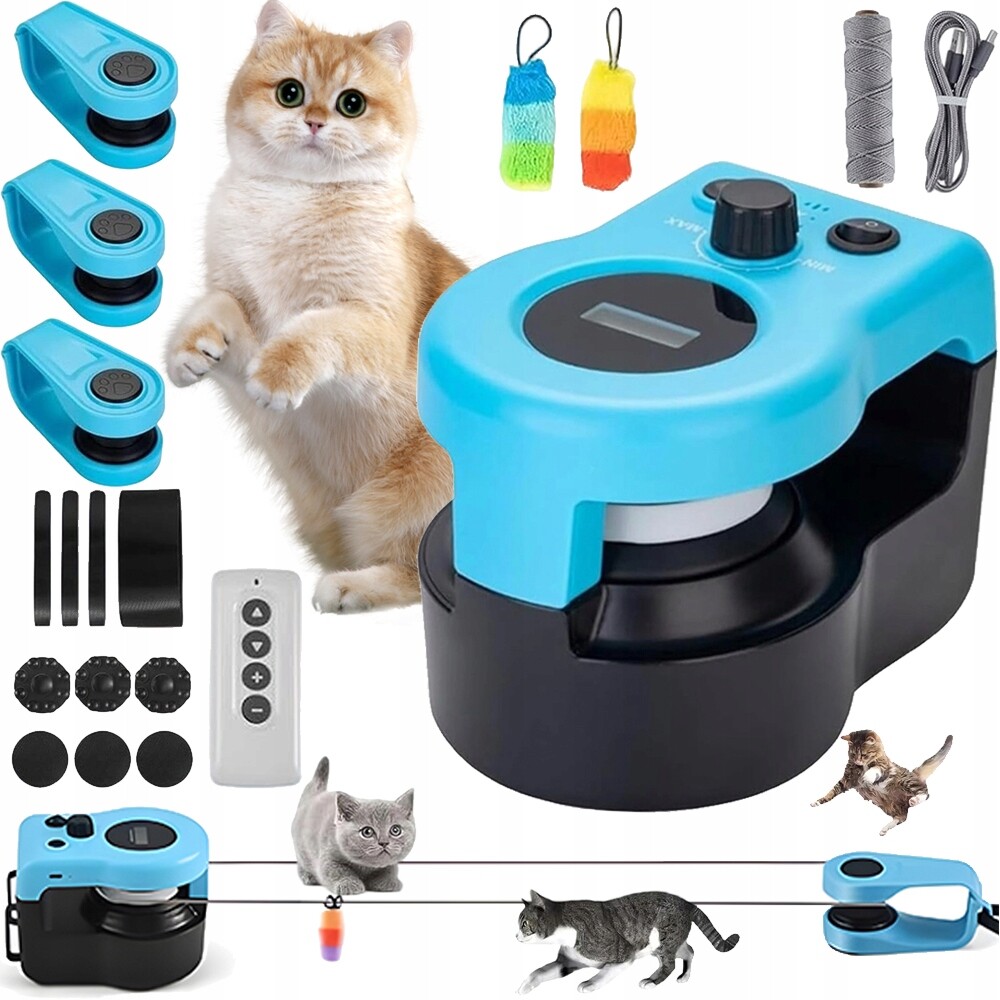 Pro Kočky Ovládaná Interaktivní Hračka Na Hubnutí Kočka-myš Modrá