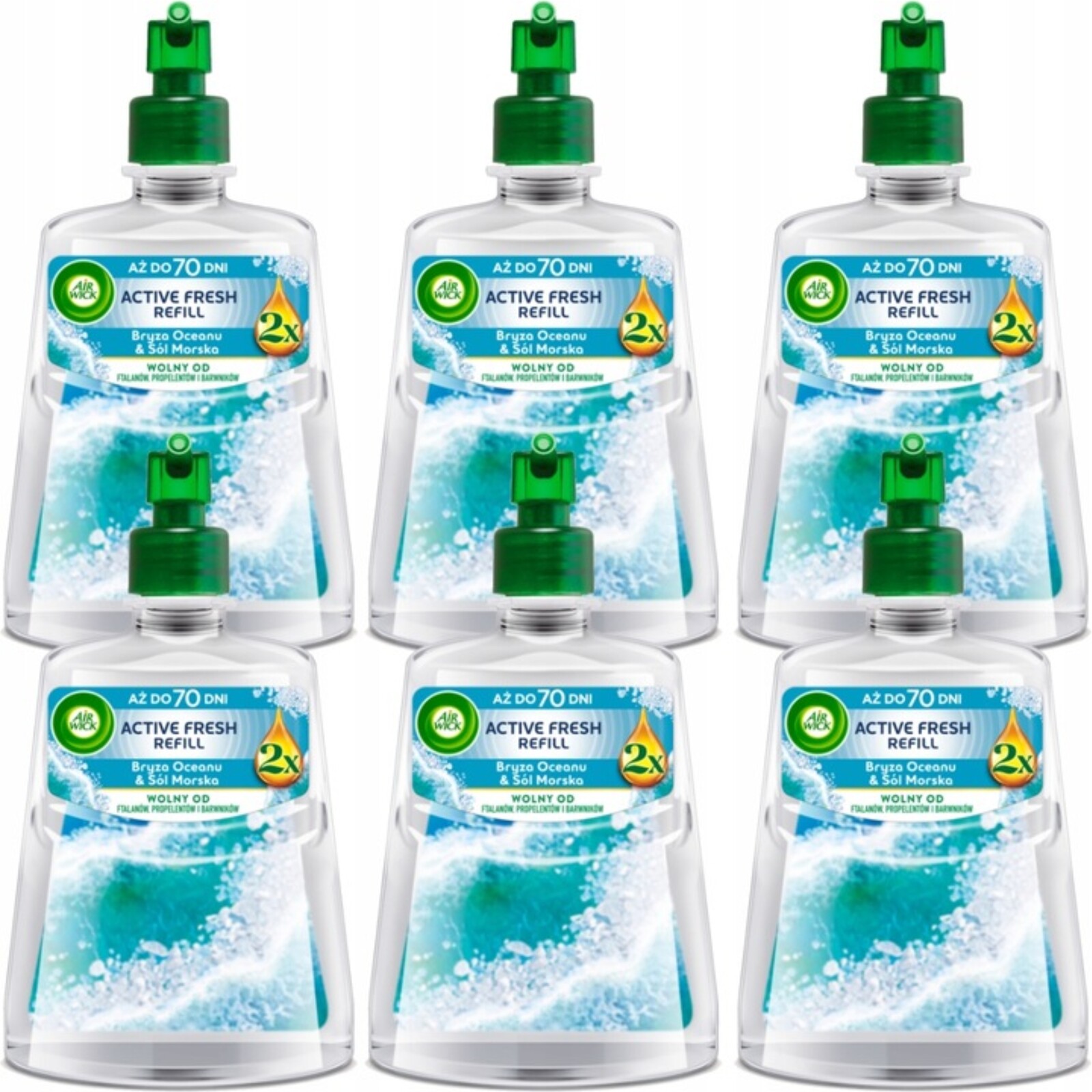 Air Wick Active Fresh refill Bryza Oceanu & Mořská sůl 228 ml x6