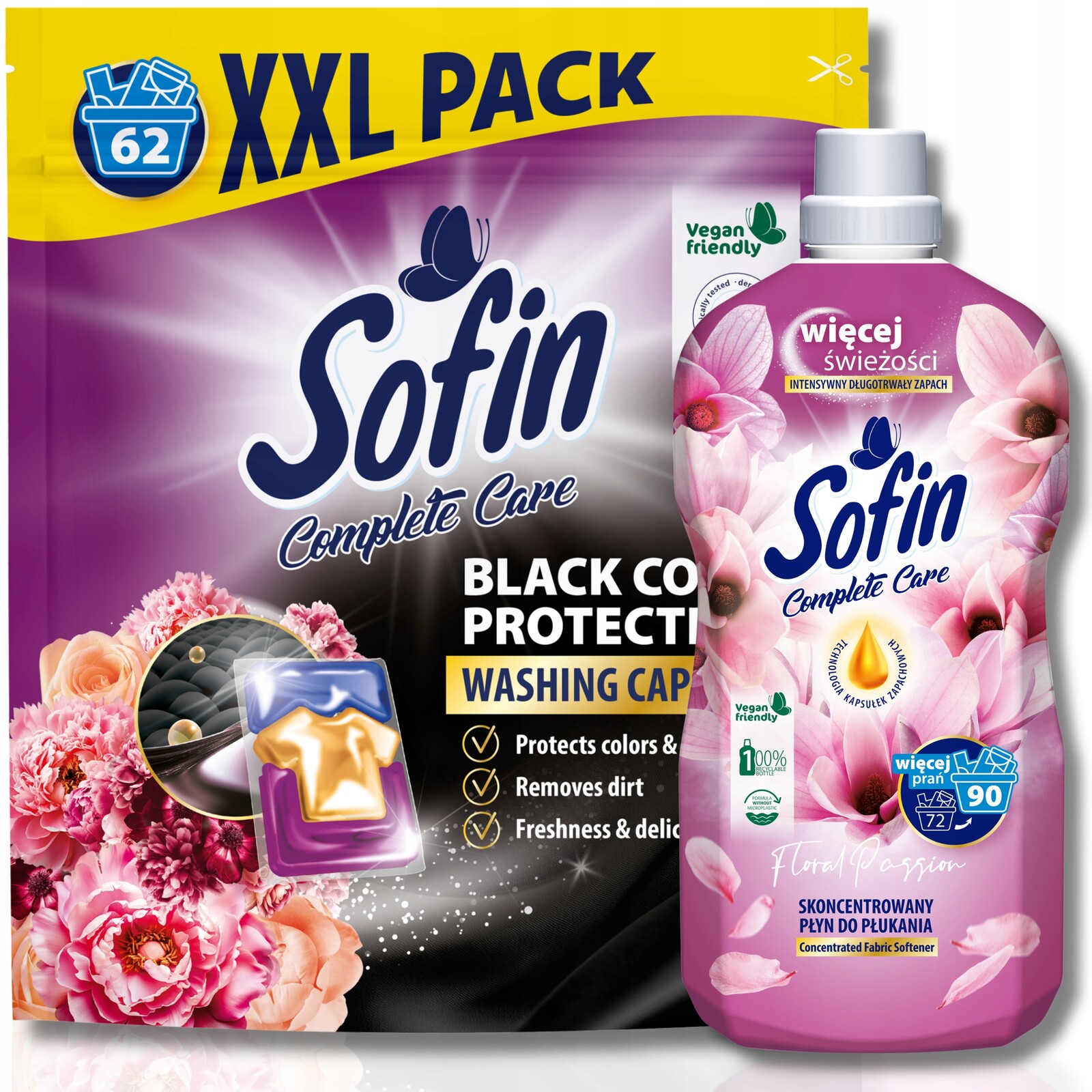 Sofin Černé prací Kapsle 62 tekutá aviváž 1,8 l 90 praní