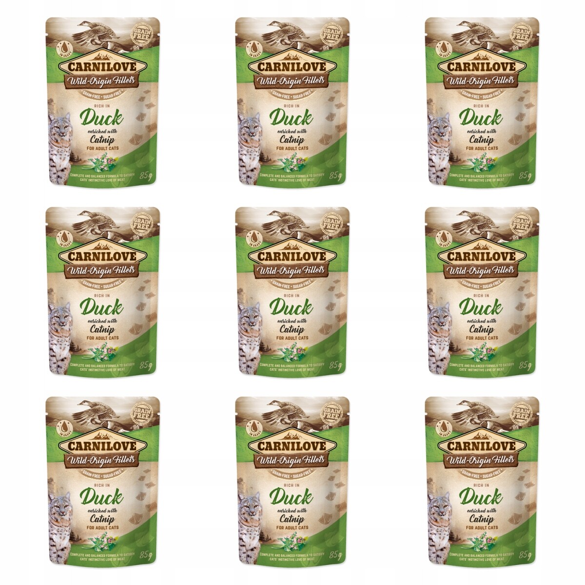 Kapsička Carnilove Cat kachna se šantou 85g balení 9 ks