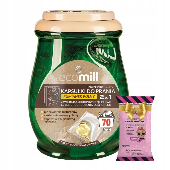 Ecomill univerzální prací kapsle Heřmánek rolní 70 ks Dárek