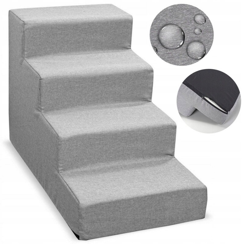 Schody Pro Psa 4 Schody Rampa Plošina 54 CM Pelíšek Rozebíratelný Stabilní