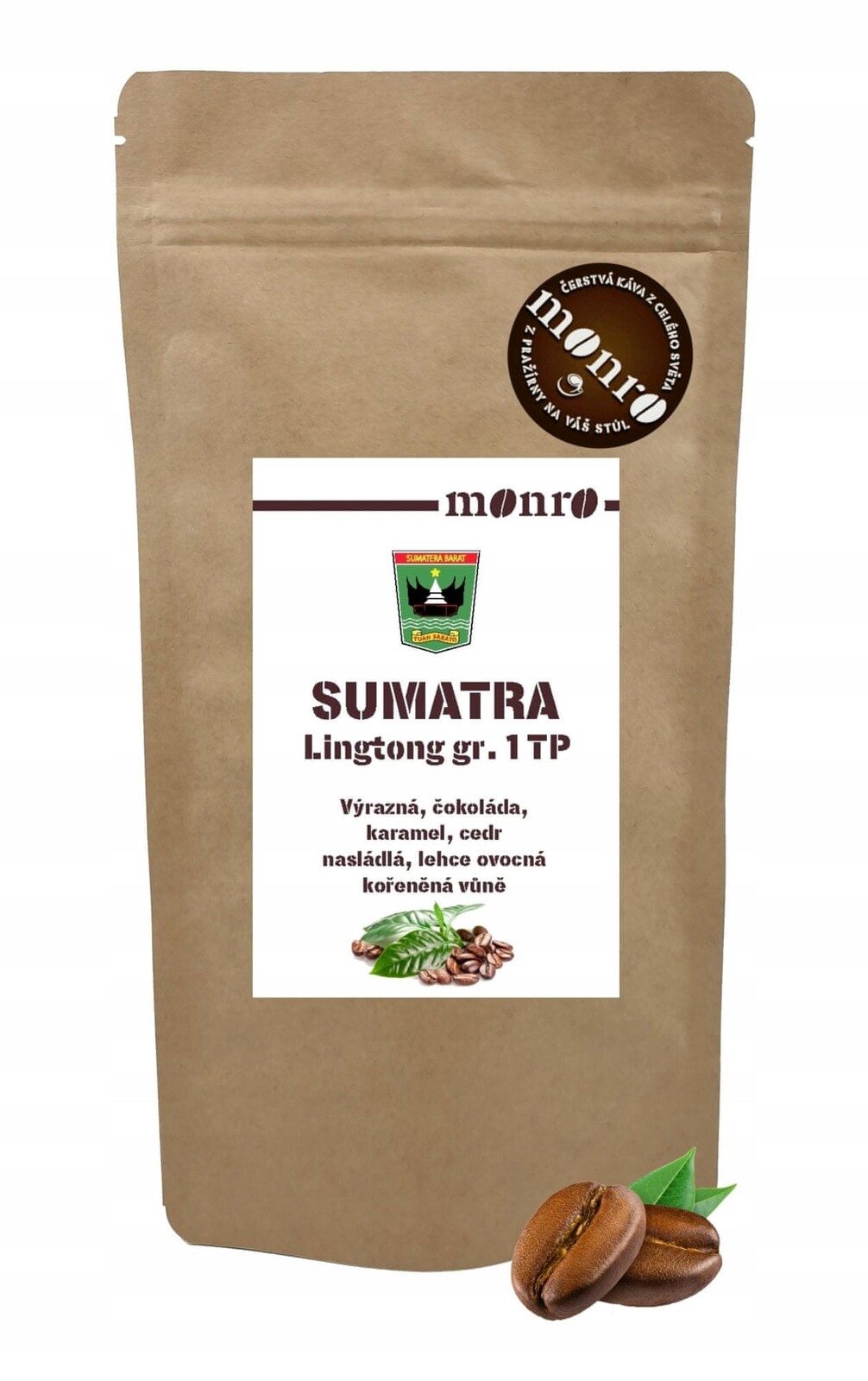 Sumatra Lingtong GR1 Tp zrnková káva Arabika 500g