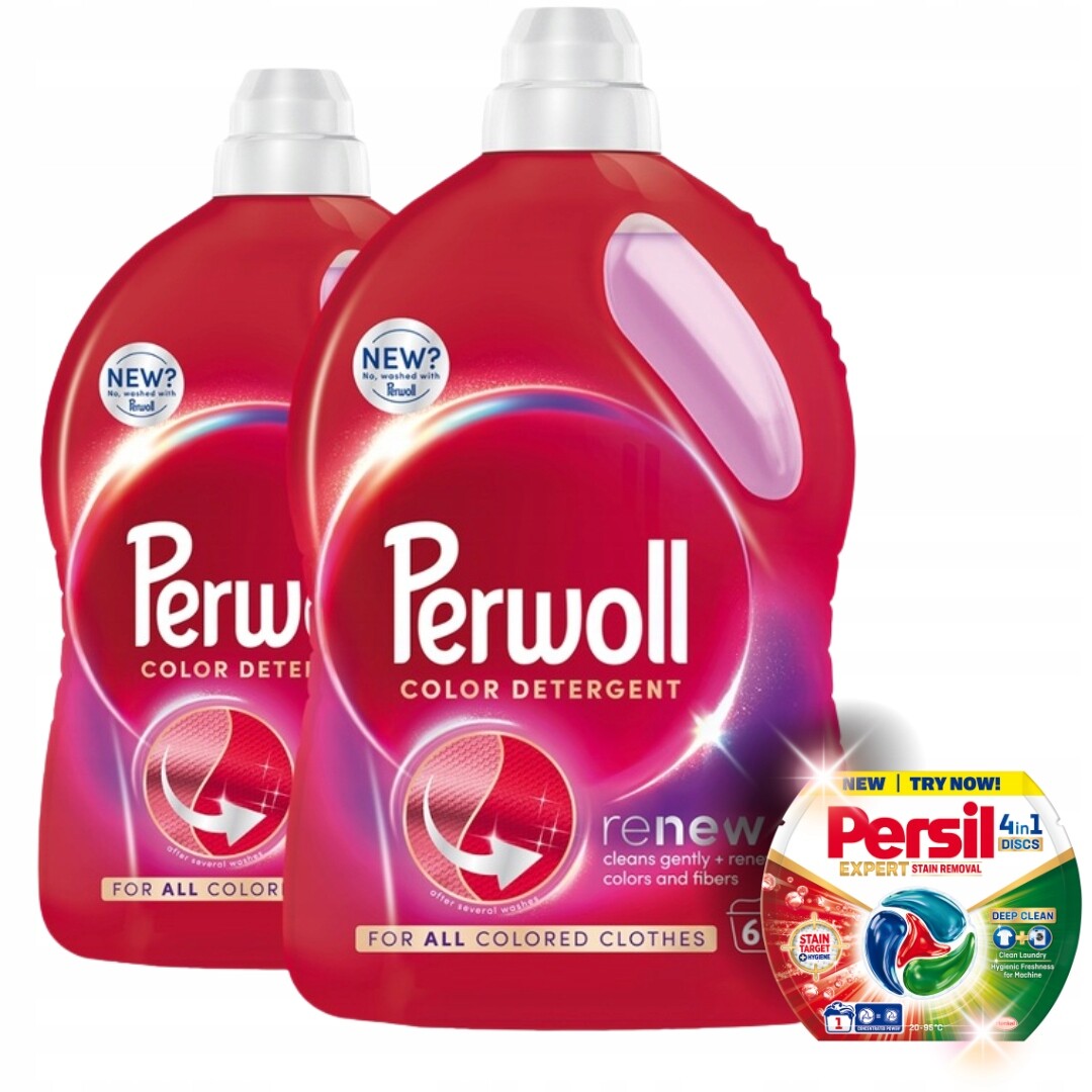 Perwoll Renew Color Tekutý prací prostředek na barevné prádlo 6 l 120 praní Dárek