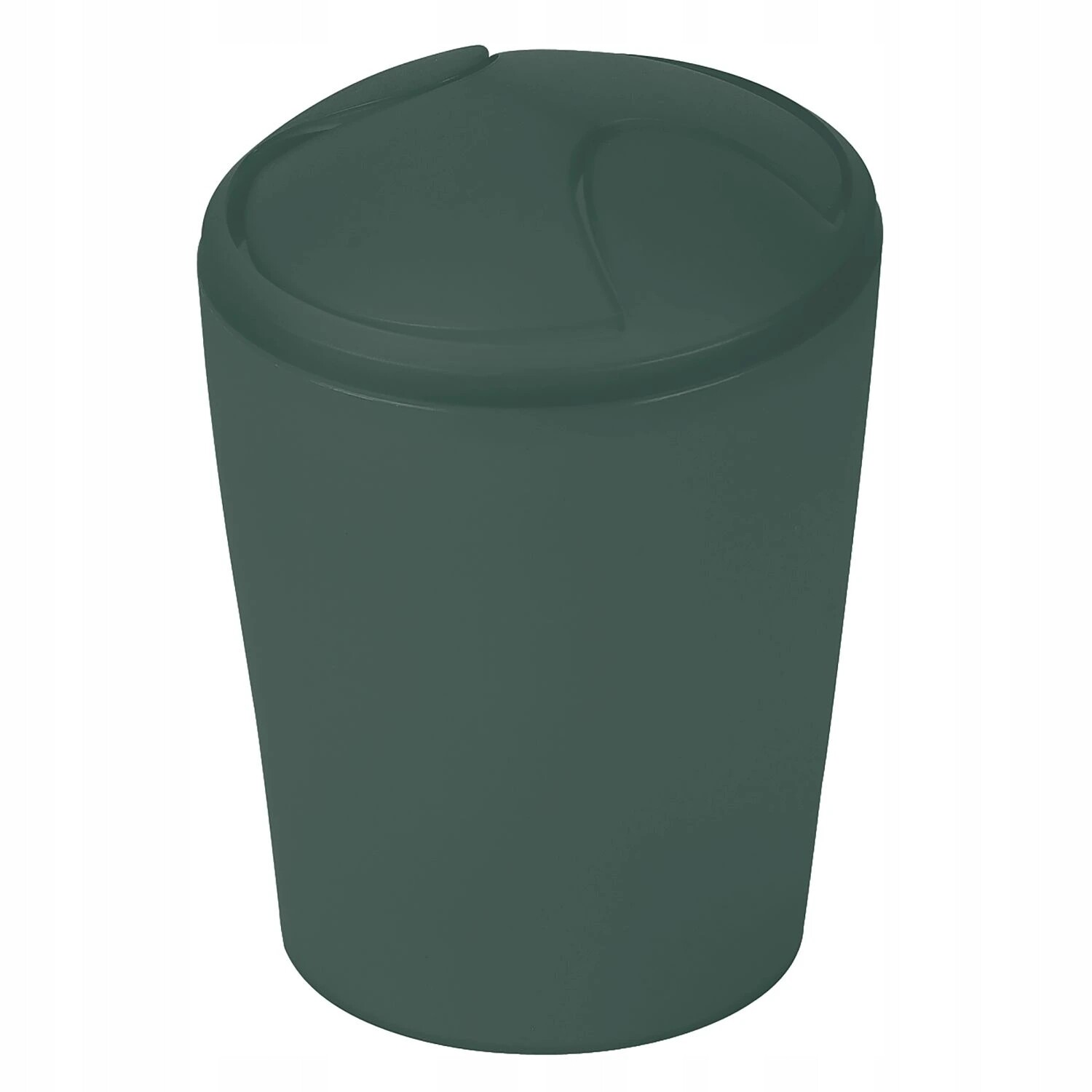 Spirella výklopný odpadkový koš Move, tmavě zelený plast, 5 L