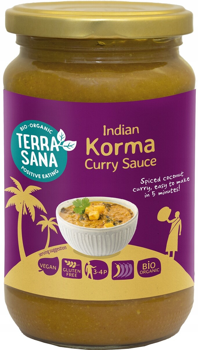 Omáčka Kari Žlutá Indian Korma Bezlepková Bio 350 g Terrasana