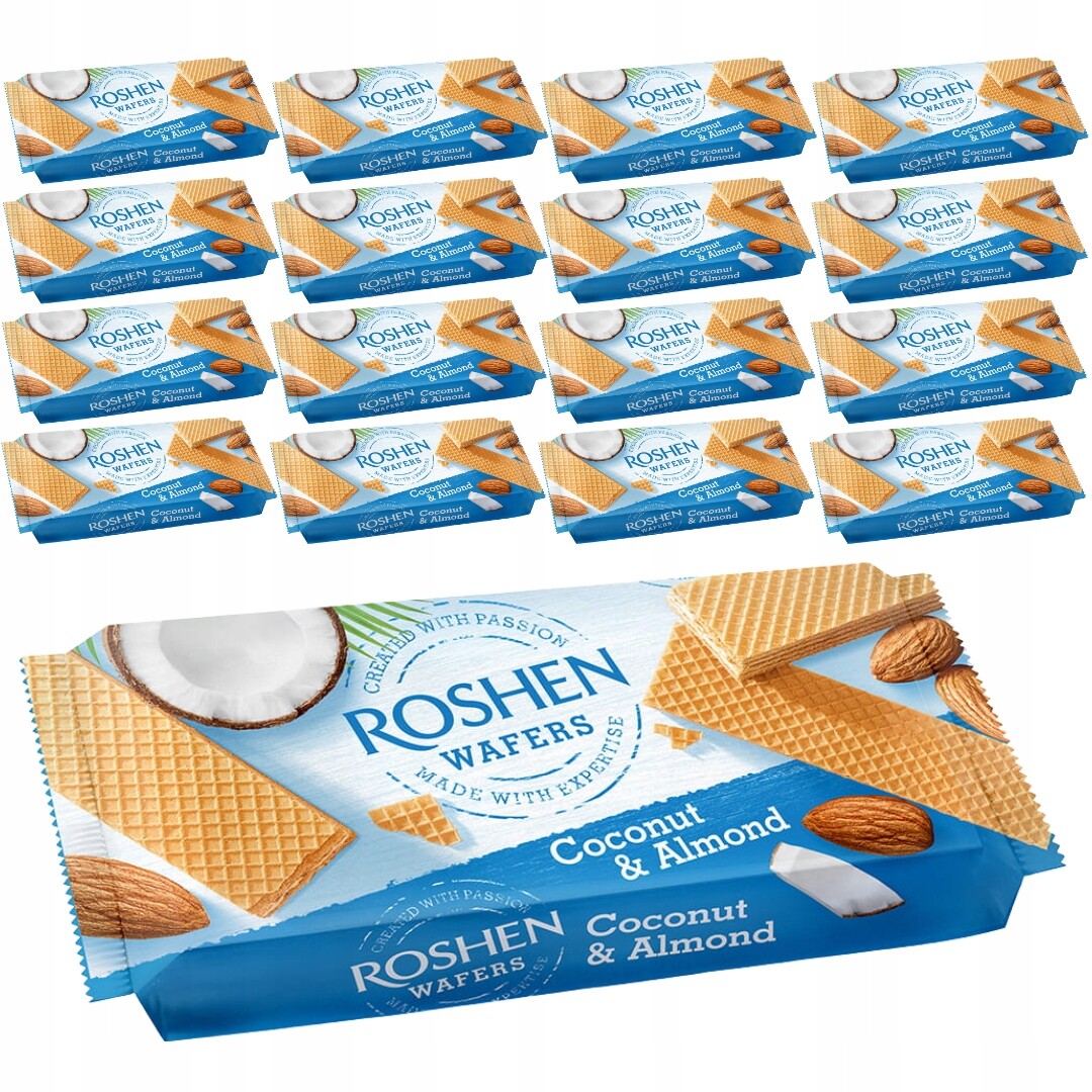 Roshen Oplatky s kokosovou a mandlovou náplní 216 g x 16 kusů