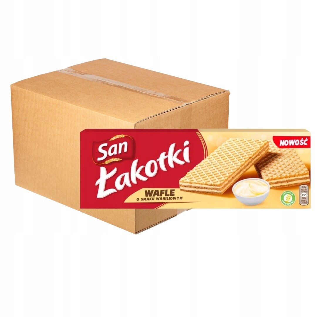 San Lahůdkové oplatky s vanilkovou příchutí 146 g x 28 kusů