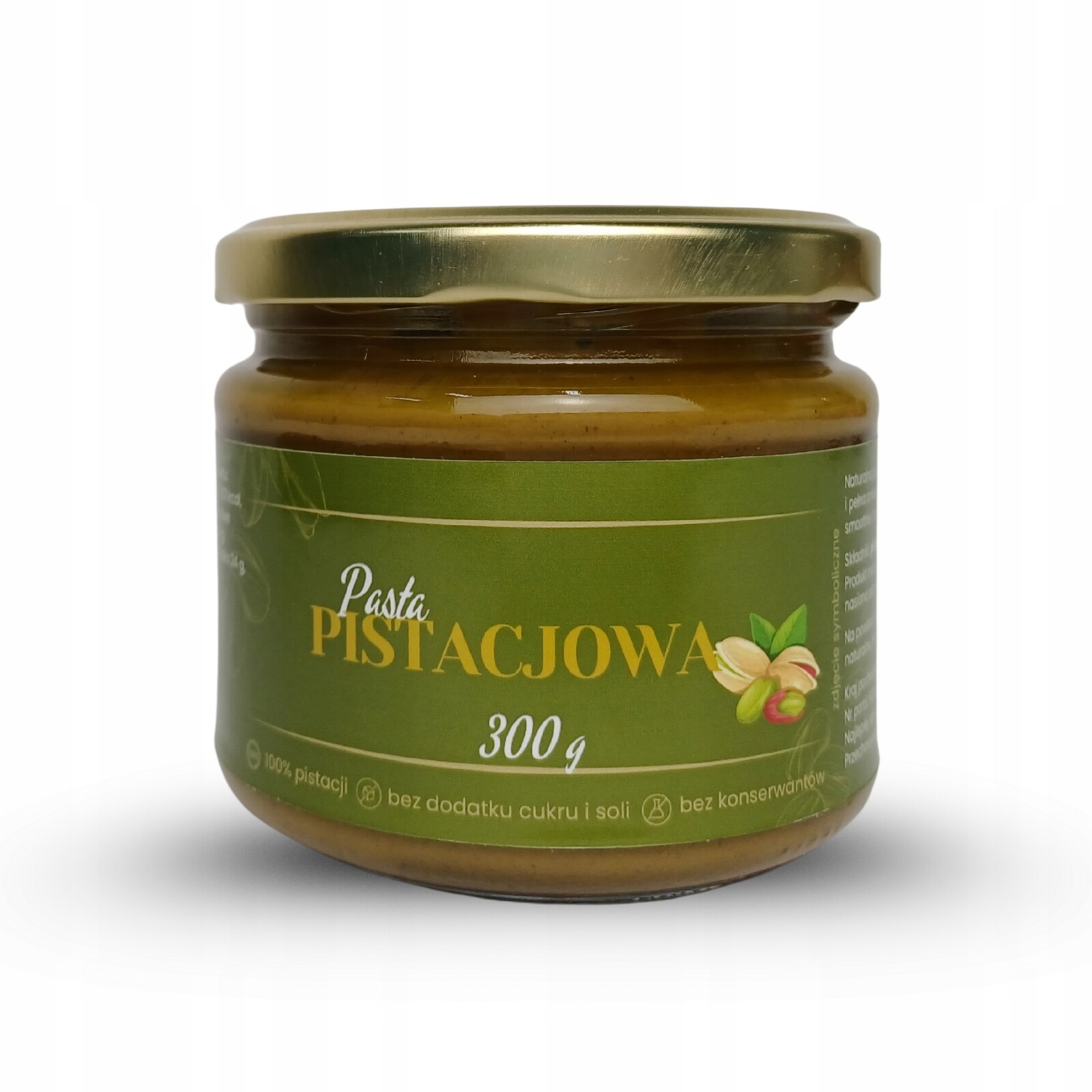 Pistáciová pasta 300 g – 100% pražená pistácie, přírodní, ve skle