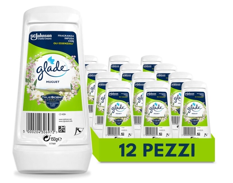 Glade Gelový osvěžovač vzduchu do místností, vůně konvalinky 12 Ks *150g