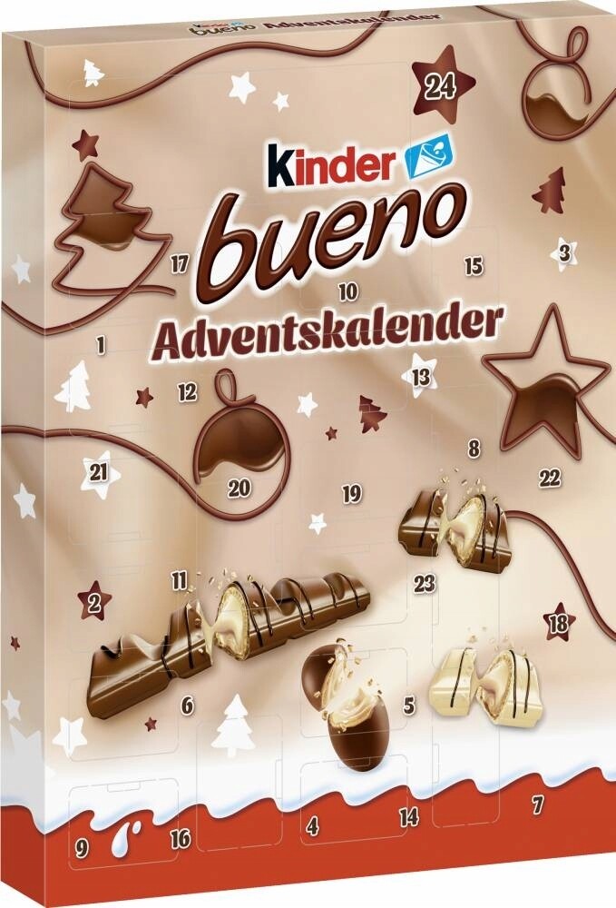 Ferrero Kinder Bueno Adventní kalendář 2025 181 g 24 kusů Německo
