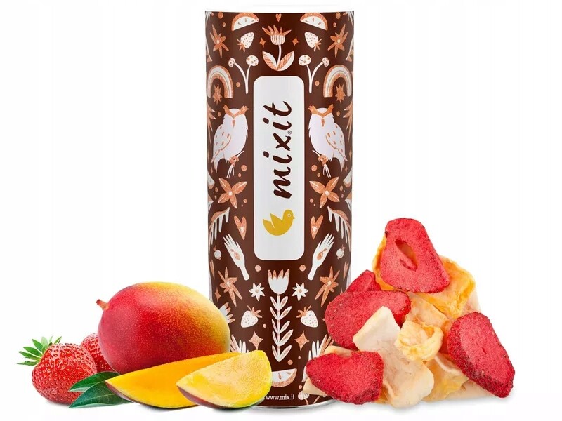 2 x Lyofilizované Ovoce Mixit Velké Křupavé Ovoce Mango A Jahoda 140 G