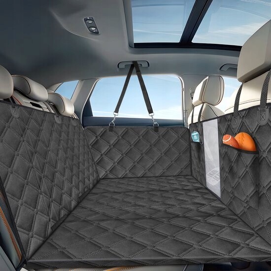 automobilová podložka pro psa Nobleza, potah zadní sedačky, 164 x 131 cm, černá