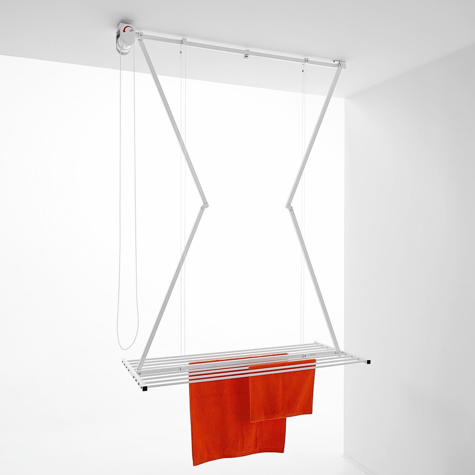 Foxydry Mini stropní stojan, vertikální sušák na prádlo, skládací, s hliníkem