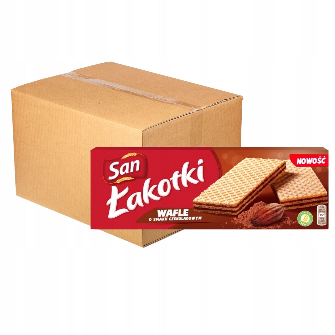 San Lahůdkové oplatky s čokoládovou příchutí 146 g x 28 kusů