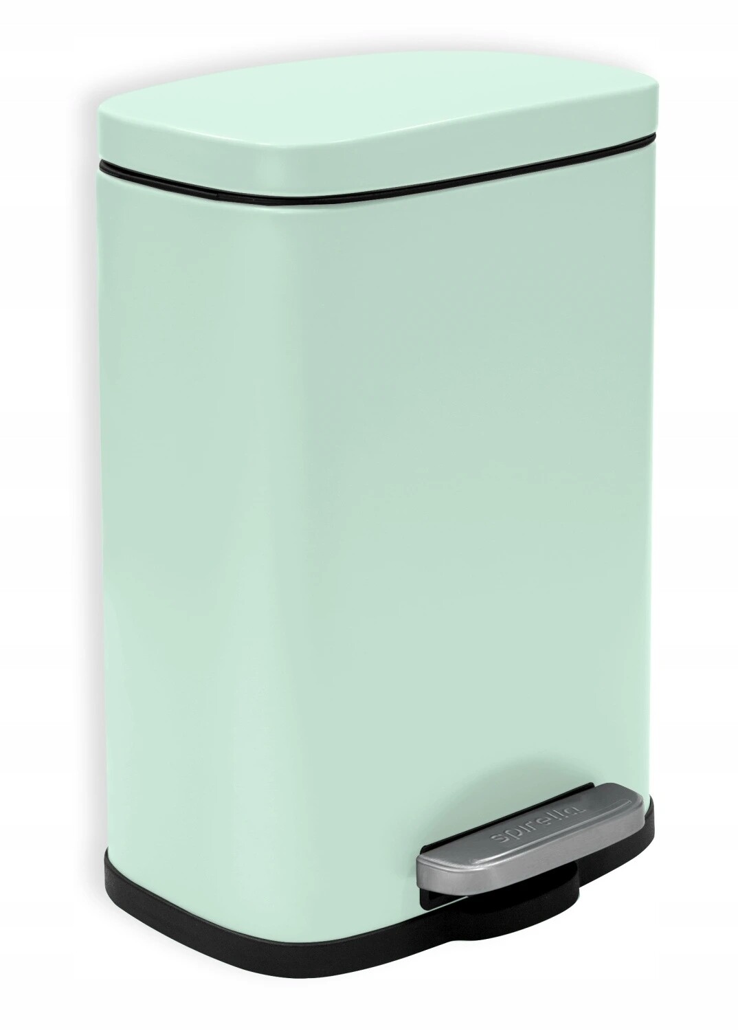 Spirella pedálový odpadkový koš Akira, matná ledově zelená ocel, 5 L