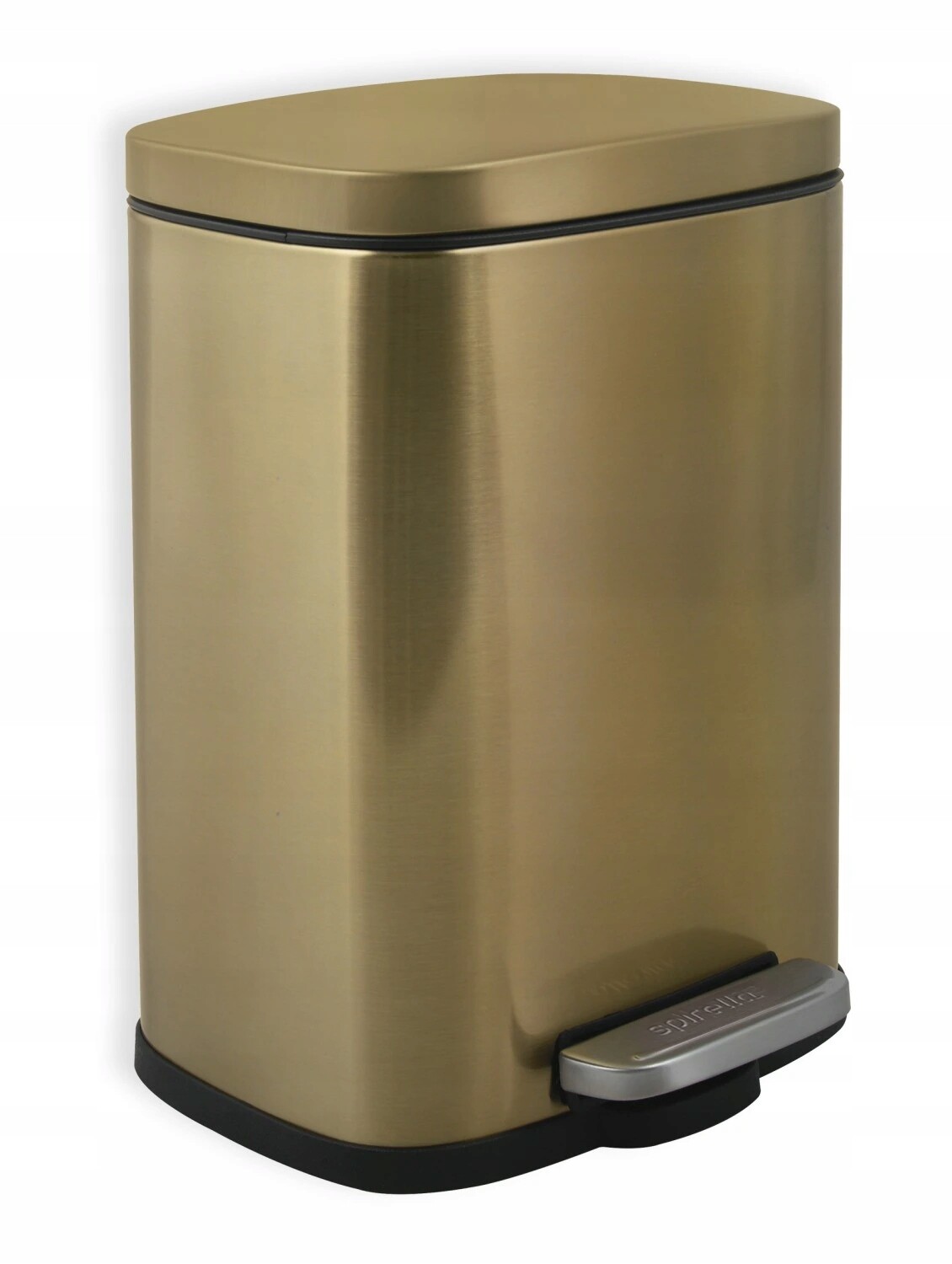 Spirella pedálový odpadkový koš Akira, kartáčovaná nerez ocel, zlatá, 5 L