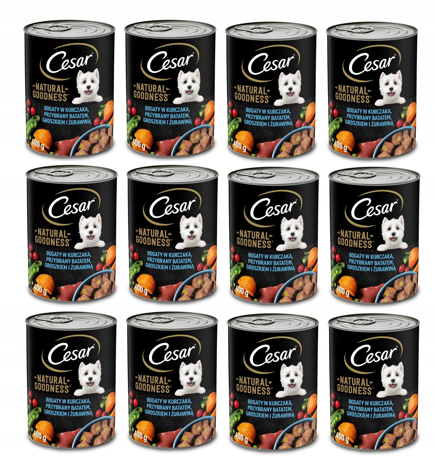 Cesar konzerva vlhké krmivo pro psy bohatá na kuřecí maso s batátem 12 x 400 g