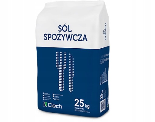 2 x Potravinářská Sůl Bez Jódu Vařená Bílá Jemná Jemně Zrnitá Sáček 25