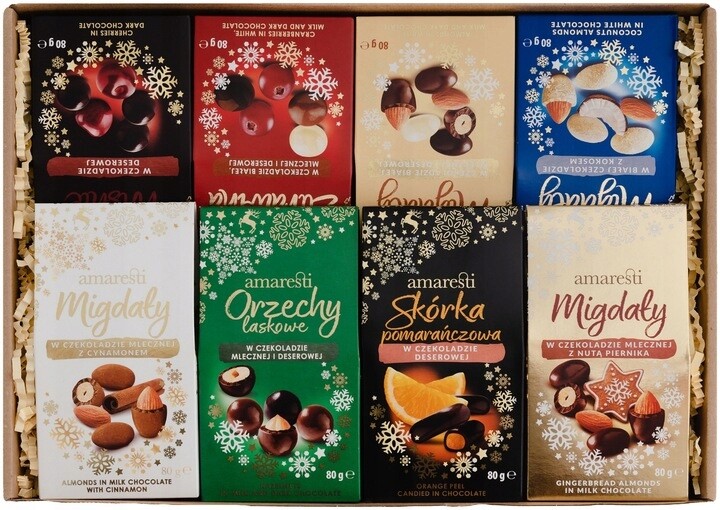 Set Košík Dárkový Box Vánoční Dárek Vánoce Bakalie V Čokoládě