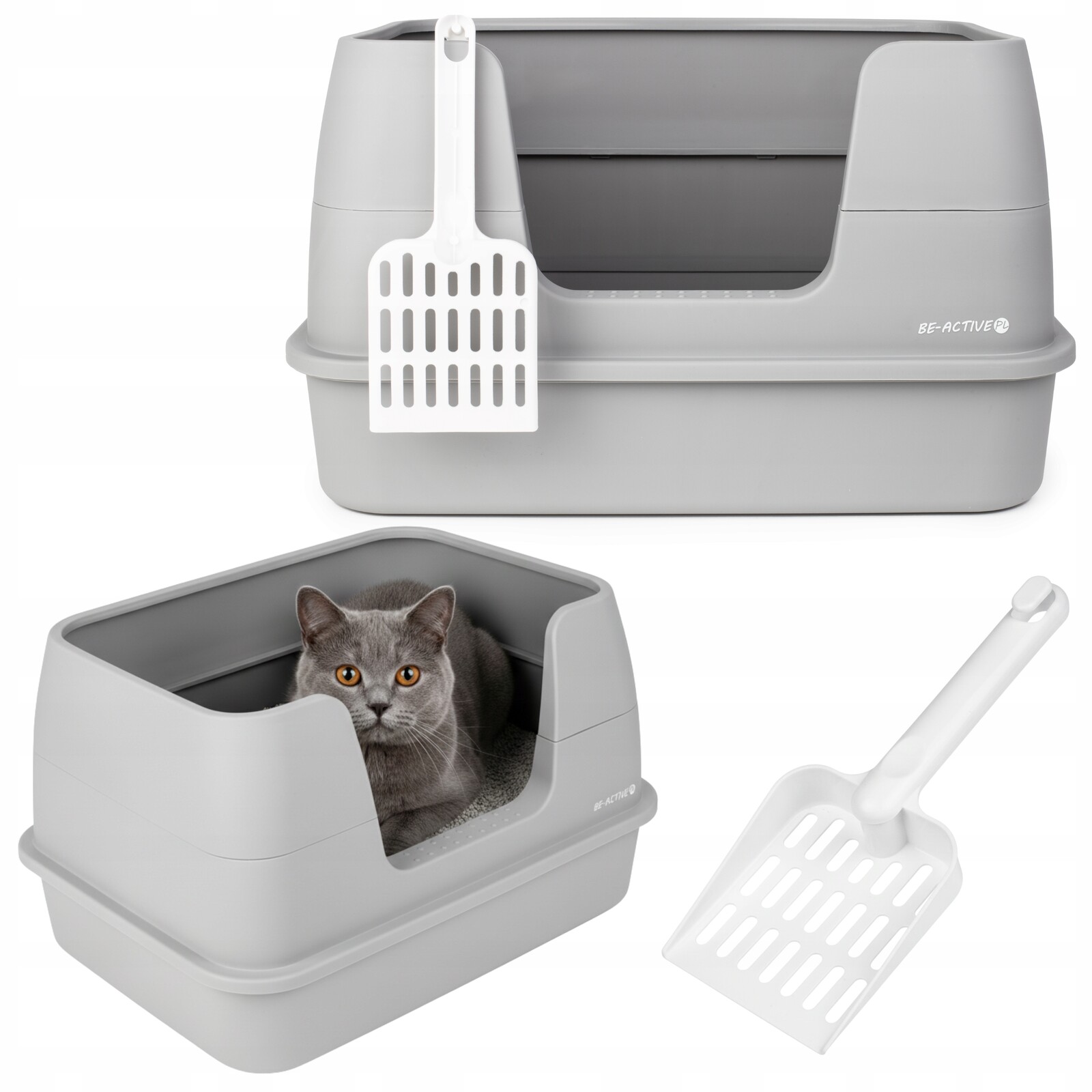 Otevřená Toaleta Pro Kočky Velká Steliška, Toaleta S Stelivo Forma , Rámem A Ramenem