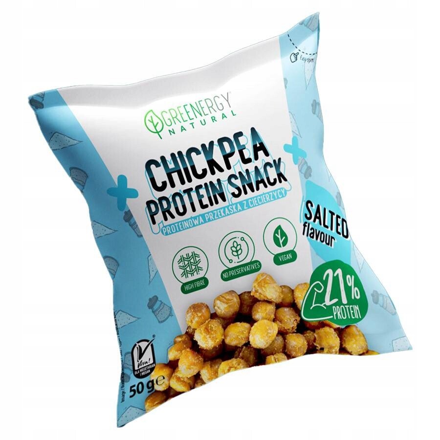 Cizrnové proteinové Chipsy slaná příchuť Greenergy , 50 g