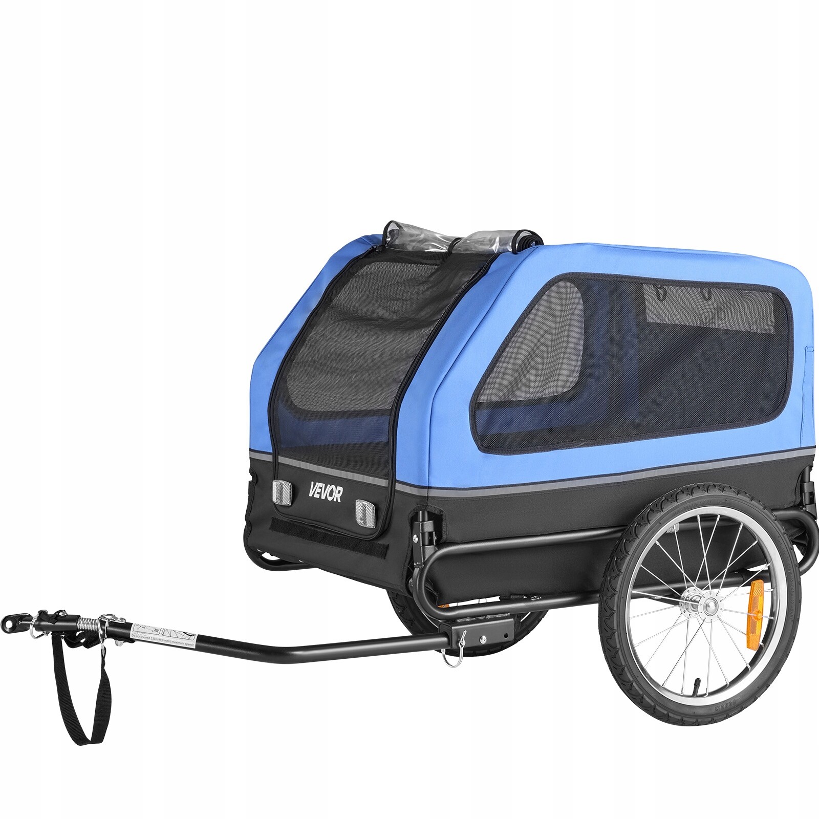 Vevor Přívěs na kolo pro psa Nosnost 40 kg Skládací s vnitřním Vodítko