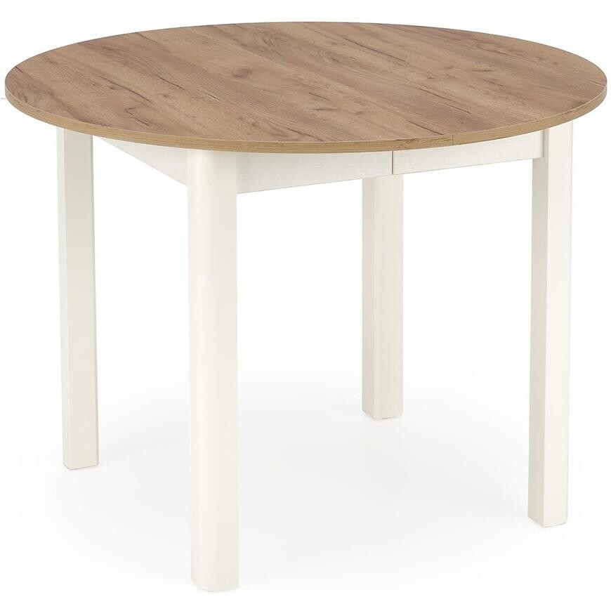 RINGO stół kolor blat dąb craft, nogi - biały (102-142x102x76 cm) (2p=1szt)